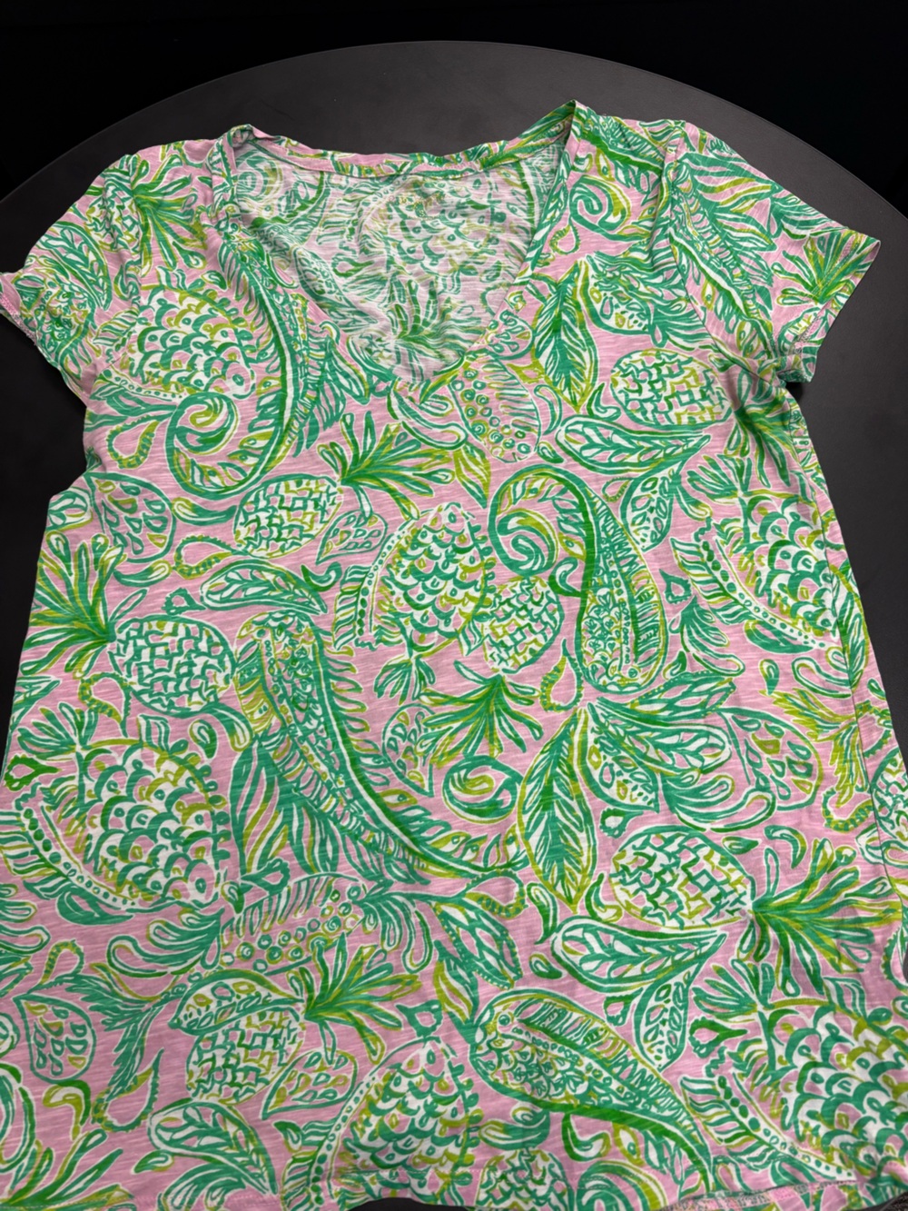 Pink & Green Tropical Pineapple Print Pillowcase -
